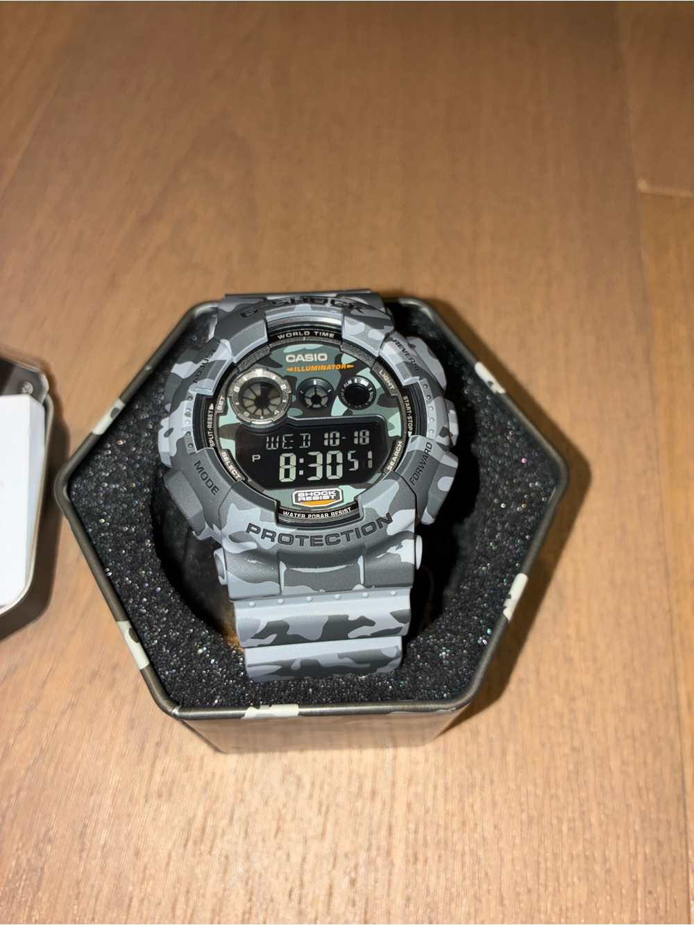Casio G-Shock Gray Camouflage Digital Watch BRAND NEW